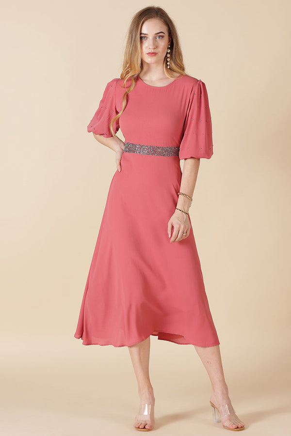 gipsy Gipsy Dusky Pink Polyester Dress Dusky Pink