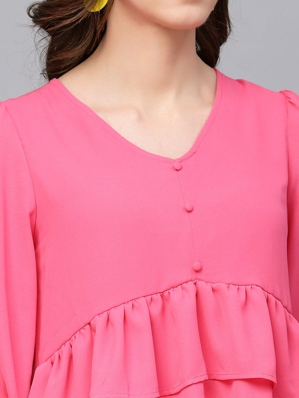 Gipsy Gipsy Fuchsia Georgette Blouse Fuchsia