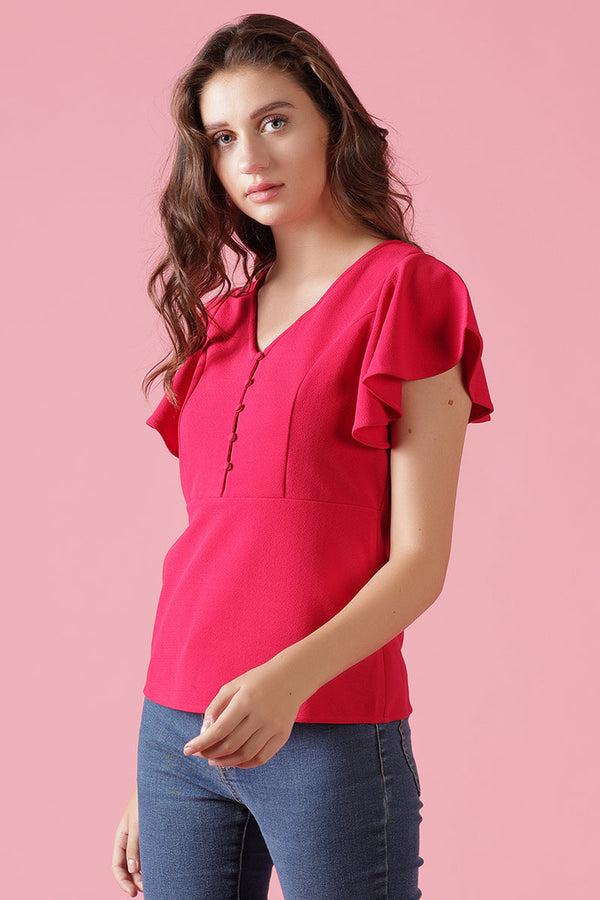 Gipsy Gipsy Fuchsia Knit Blouse Pink