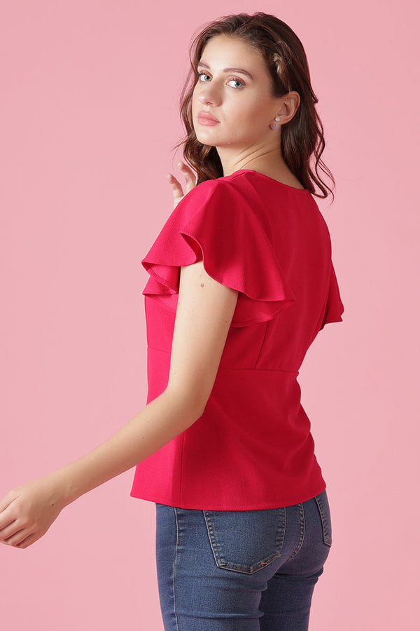 Gipsy Gipsy Fuchsia Knit Blouse Pink