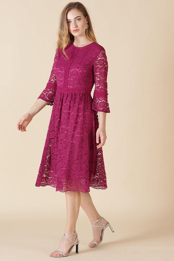 Gipsy Gipsy Fuchsia Polyester Dress Pink