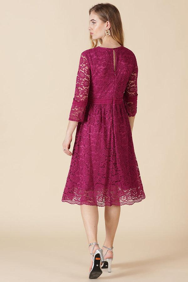 Gipsy Gipsy Fuchsia Polyester Dress Pink