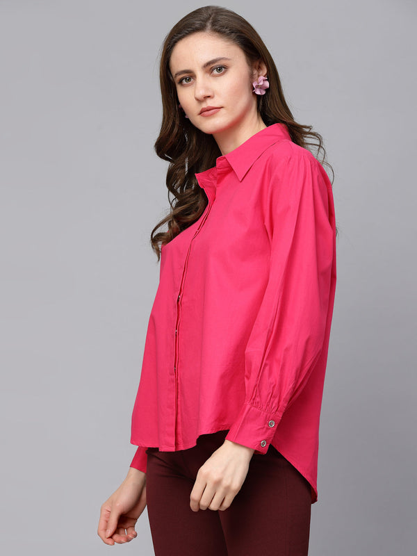 Gipsy Gipsy Fuschia Cotton Shirt Fuschia