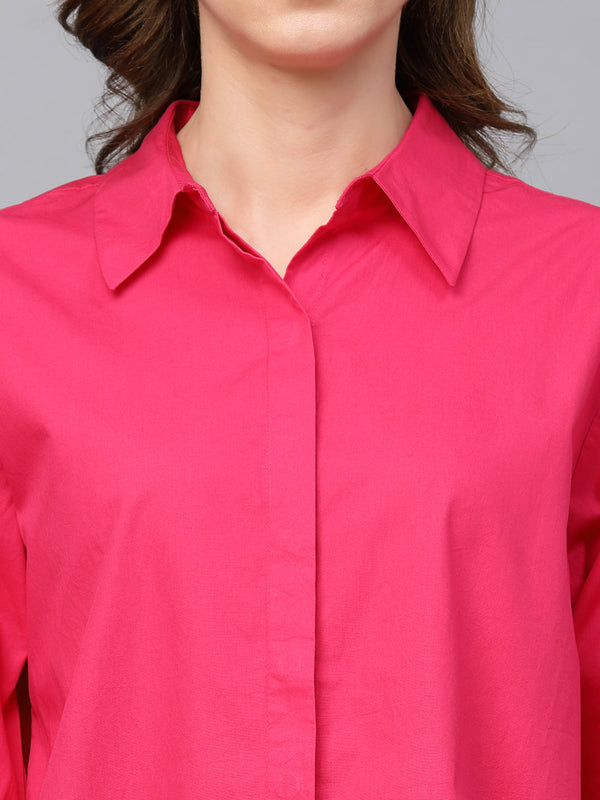 Gipsy Gipsy Fuschia Cotton Shirt Fuschia