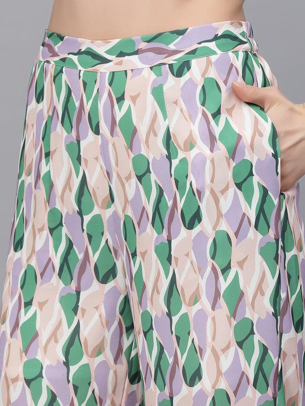 Gipsy Gipsy Green Georgette Co-Ord Pant Green