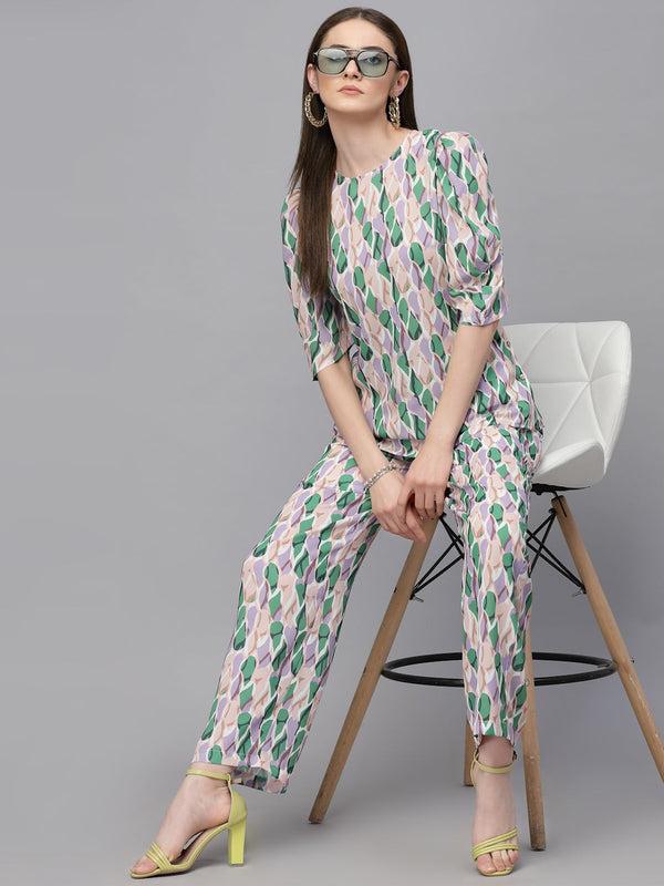 Gipsy Gipsy Green Georgette Co-Ord Top Green