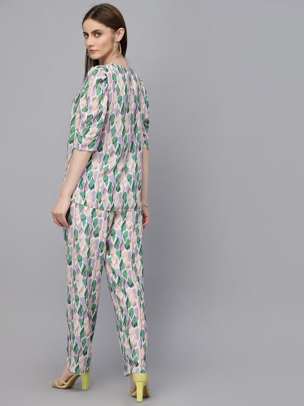 Gipsy Gipsy Green Georgette Co-Ord Top Green