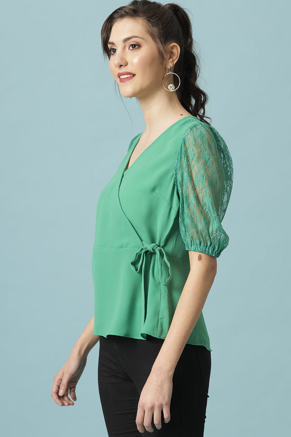 Gipsy Gipsy Green Poleyster Blouse