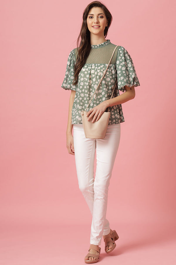 Gipsy Gipsy Green Poleyster Blouse