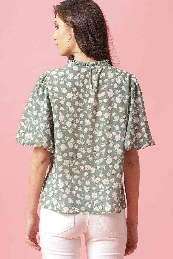Gipsy Gipsy Green Poleyster Blouse