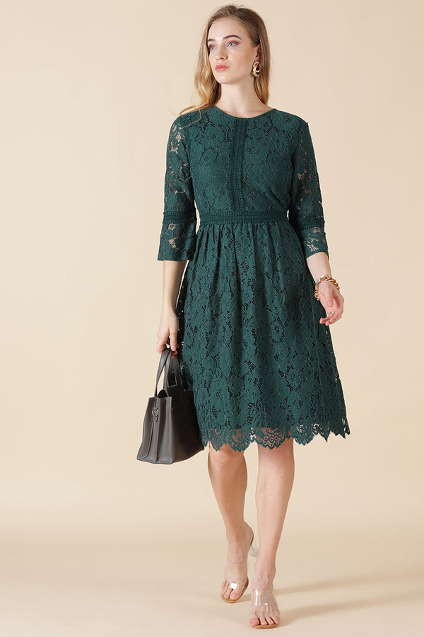 Gipsy Gipsy Green Polyester Dress Green