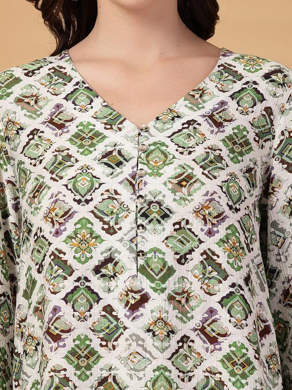 Gipsy Gipsy Green Printed Tunic