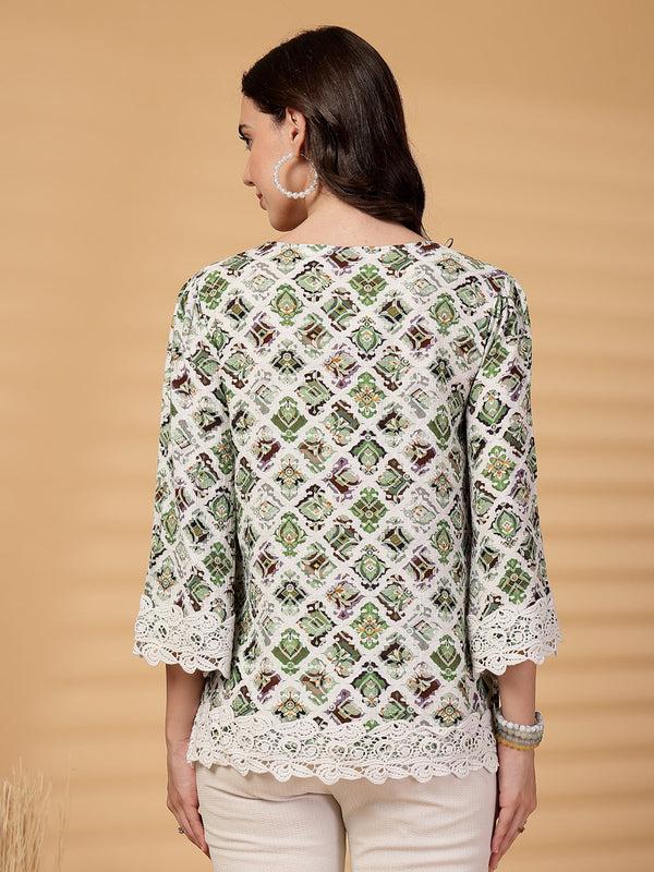 Gipsy Gipsy Green Printed Tunic