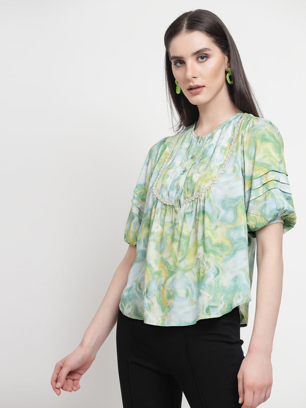 Gipsy Gipsy Green Rayon Tunic Green