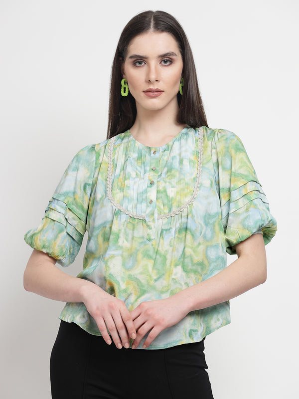 Gipsy Gipsy Green Rayon Tunic Green