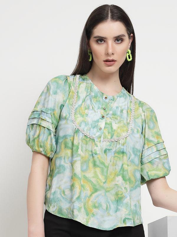 gipsy Gipsy Green Rayon Tunic Green