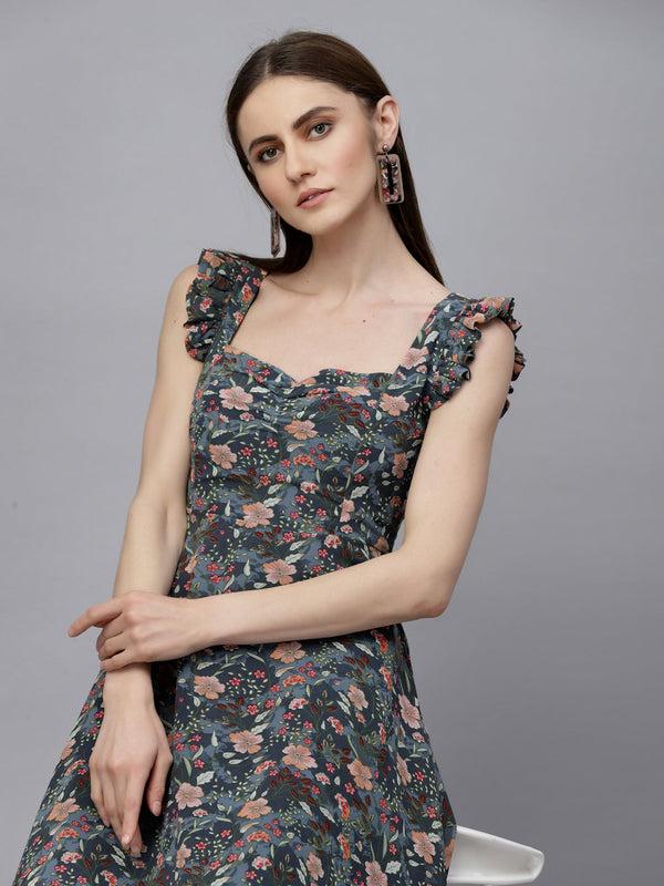 gipsy Gipsy Grey Georgette Dress Grey