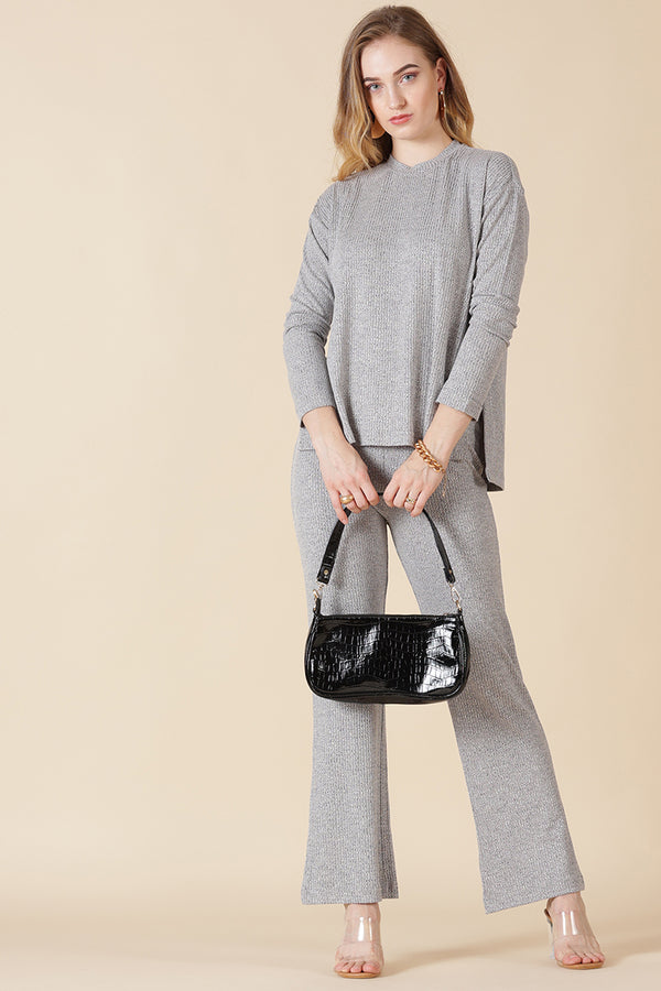 Gipsy Gipsy Grey Poly Knit Co-Ord Pant Grey
