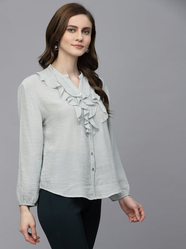 Gipsy Gipsy Grey Polyester Tunic Grey