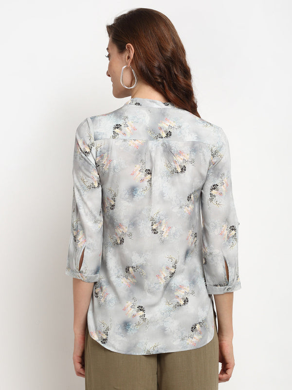 Gipsy Gipsy Grey Rayon Crepe Tunic