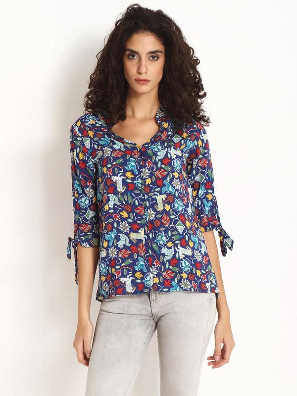 Gipsy Gipsy Ink Blue Print Modal Tunic