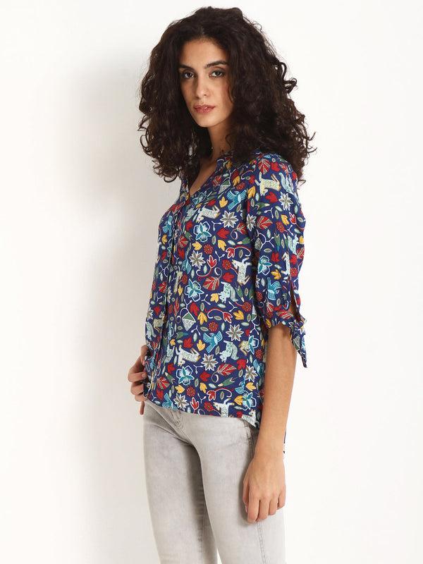 Gipsy Gipsy Ink Blue Print Modal Tunic