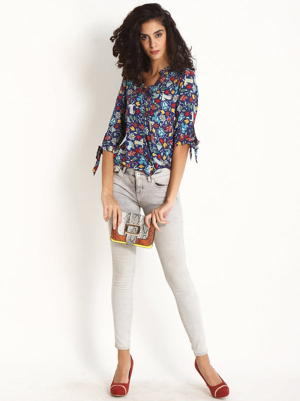 gipsy Gipsy Ink Blue Print Modal Tunic