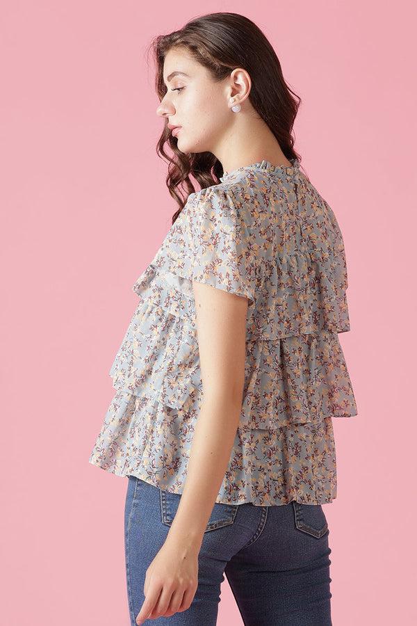 Gipsy Gipsy Jade Green Georgette Blouse Green