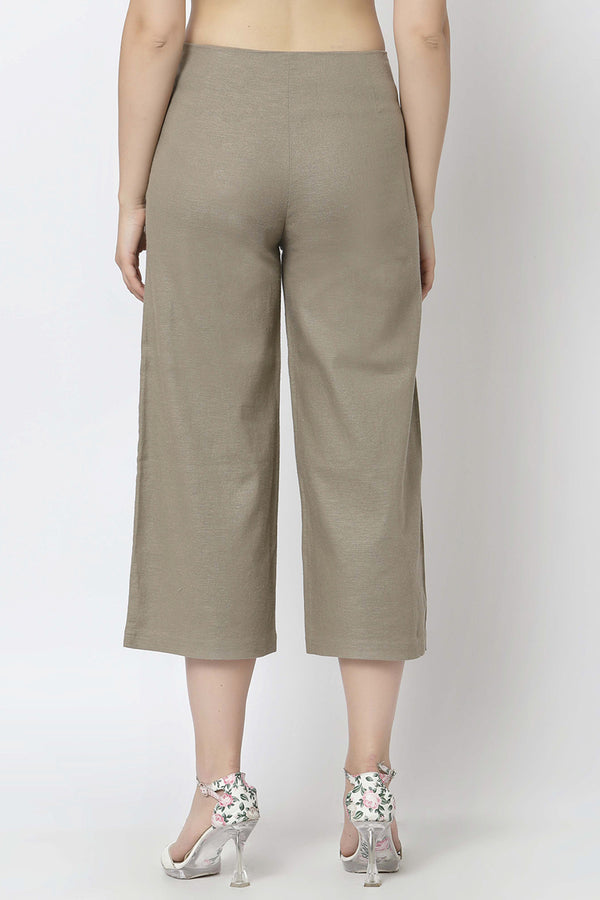 Gipsy Gipsy Khaki Fashion Linen Pant Khaki
