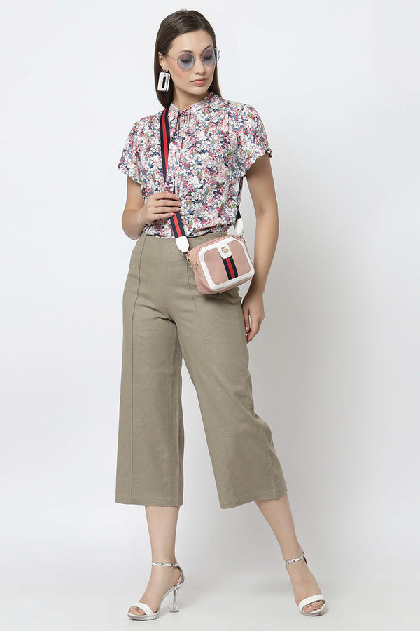 Gipsy Gipsy Khaki Fashion Linen Pant Khaki