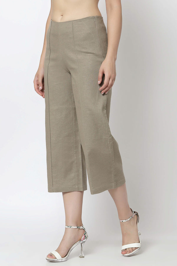 Gipsy Gipsy Khaki Fashion Linen Pant Khaki
