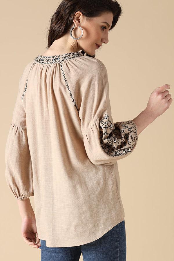 Gipsy Gipsy Khaki Linen Tunic Khaki