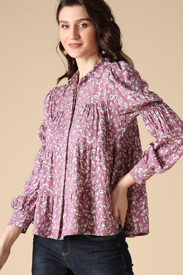 Gipsy Gipsy Lavender Fashion Rayon Shirt Lavender
