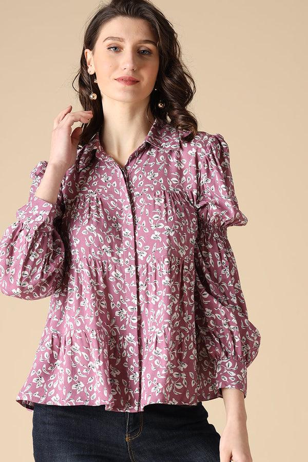 gipsy Gipsy Lavender Fashion Rayon Shirt Lavender