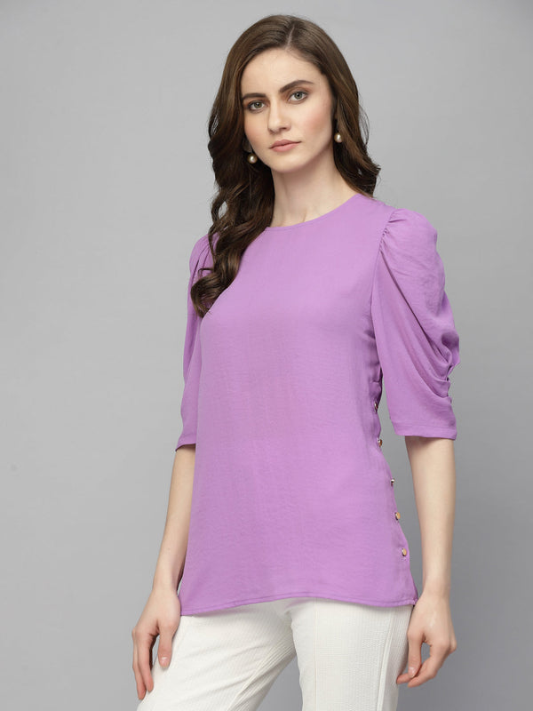 Gipsy Gipsy Lavender Georgette Blouse Lavender
