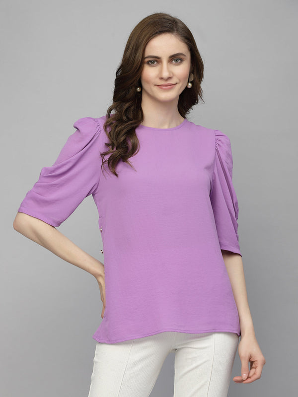 gipsy Gipsy Lavender Georgette Blouse Lavender