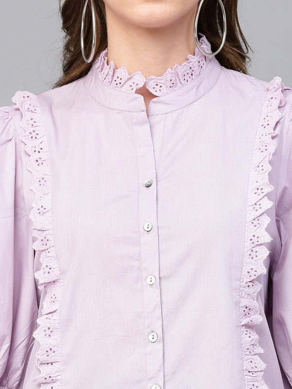 Gipsy Gipsy Lilac Cotton Blouse Lilac