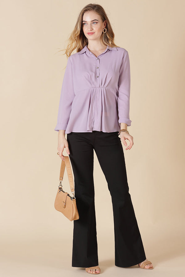 Gipsy Gipsy Lilac Georgette Tunic Purple