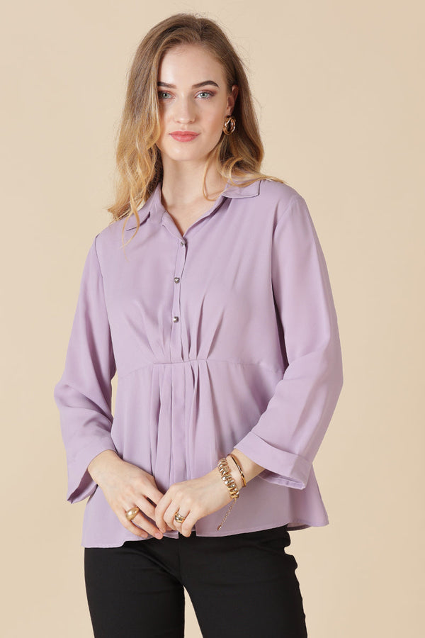 gipsy Gipsy Lilac Georgette Tunic Purple