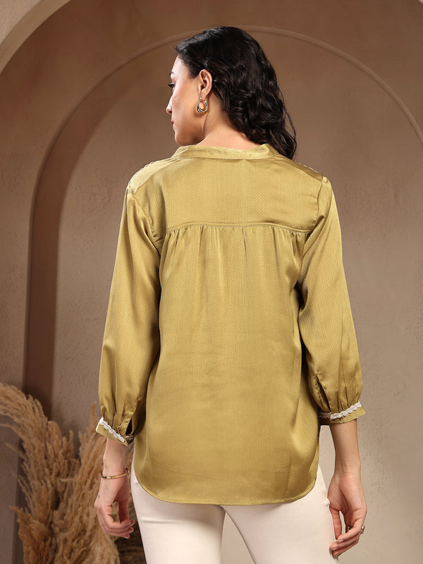 Gipsy Gipsy Lime Green Plain Tunic