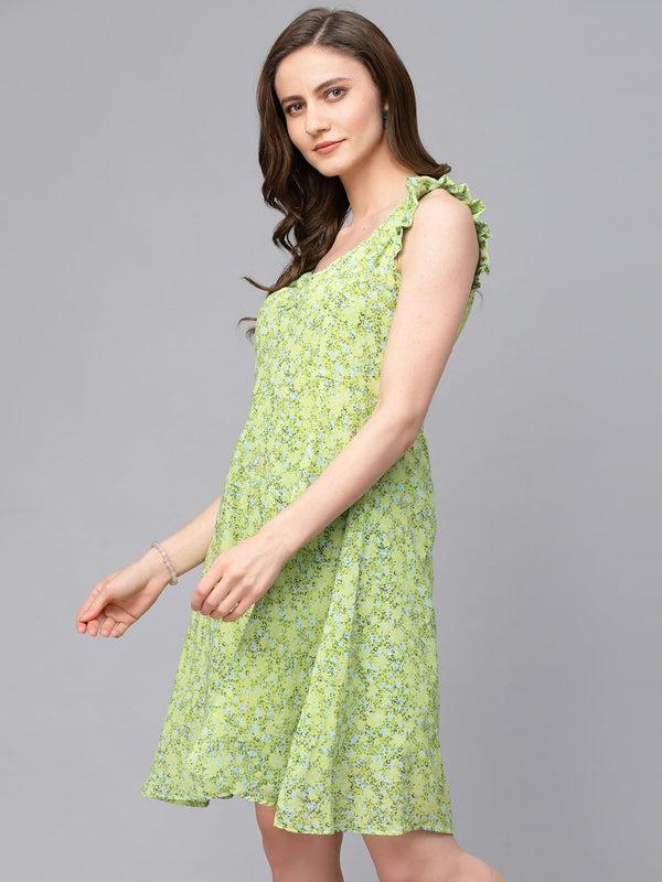 Gipsy Gipsy Lime Green Synthetics Dress Lime Green