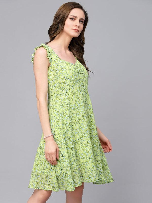 Gipsy Gipsy Lime Green Synthetics Dress Lime Green