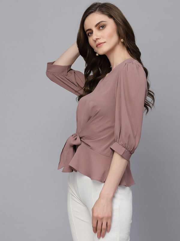 Gipsy Gipsy Mocca Georgette Blouse Mocca