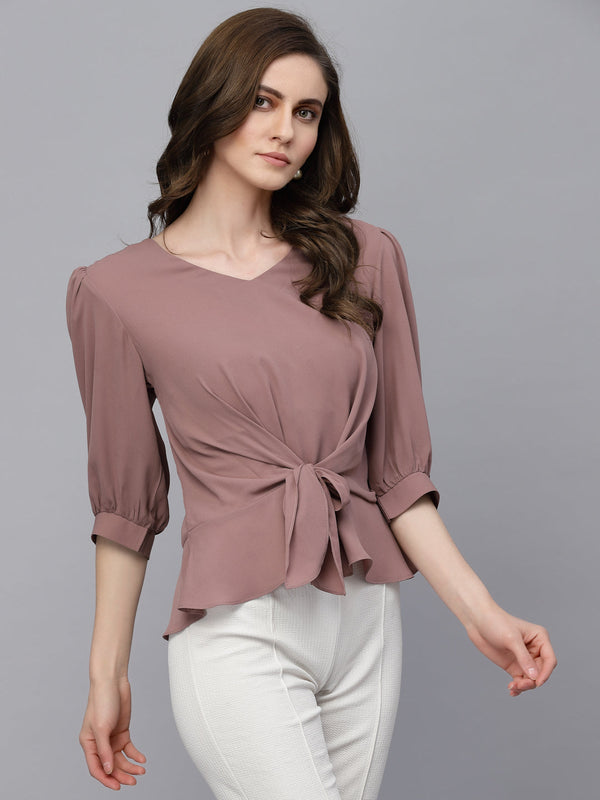 Gipsy Gipsy Mocca Georgette Blouse Mocca