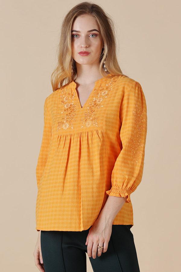 gipsy Gipsy Mustard Cotton Tunic Mustard