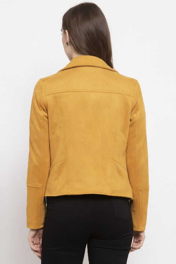 Gipsy Gipsy Mustard Solid Polyester Jacket Mustard