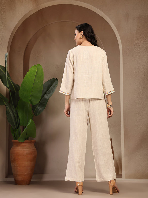 Gipsy Gipsy Natural Solid Viscose Cord Set Natural