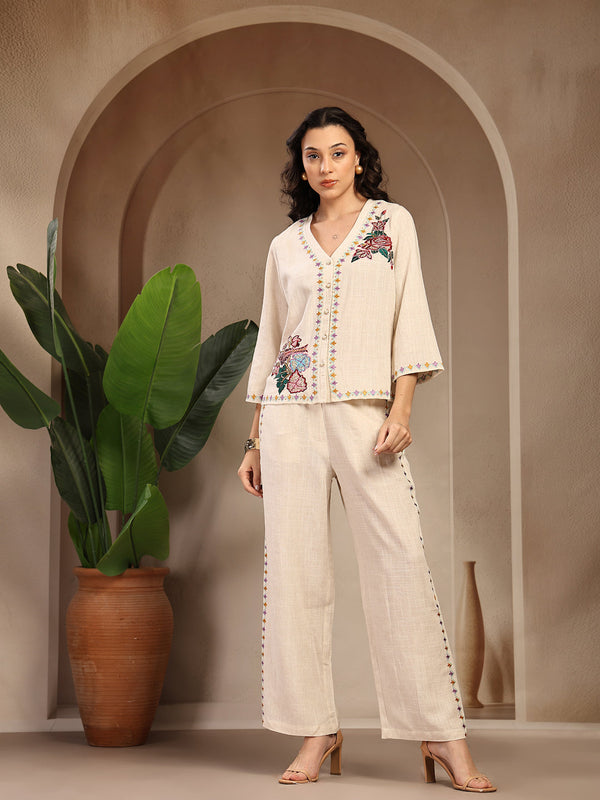 gipsy Gipsy Natural Solid Viscose Cord Set Natural