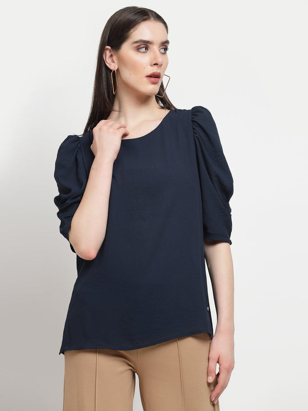 gipsy Gipsy Navy Georgette Blouse Navy