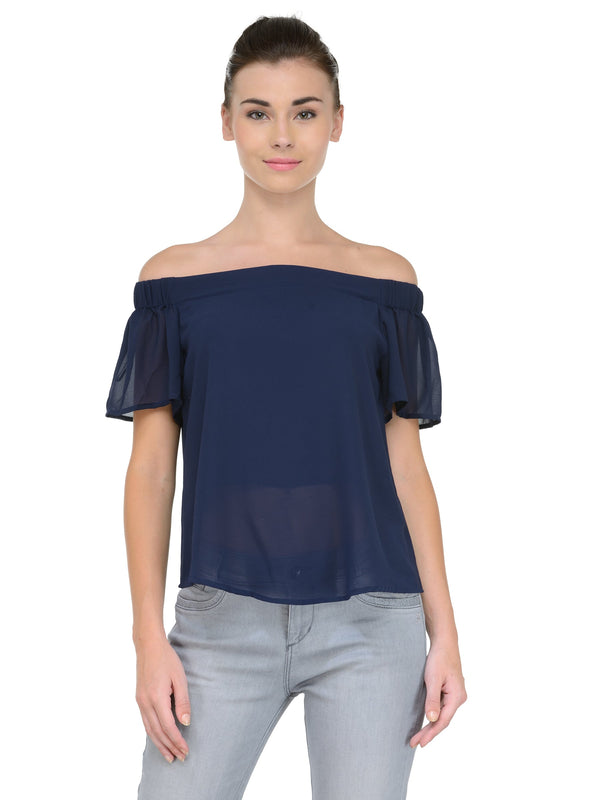 gipsy Gipsy Navy Georgette Blouse